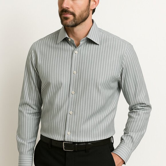 Banana Republic Classic Fit 100% Cotton Striped Dress Shirt – Men’s Large 16-16. - Picture 4 of 8